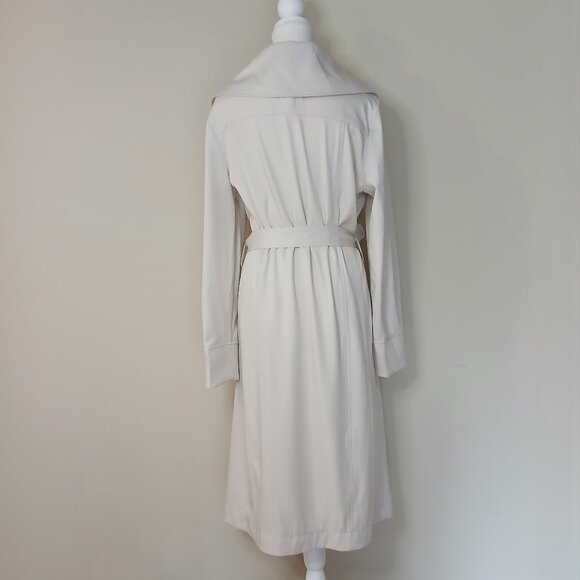Anthropologie Avec Les Filles Drape Belted Long Trench Coat Size Medium - Picture 5 of 7